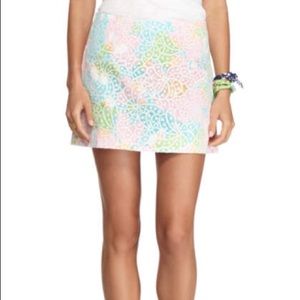 NWOT Lilly Pulitzer Tate Skirt Multicolored/Lace
